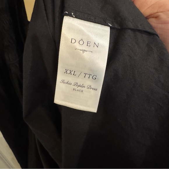 Doen Ischia Poplin Black Maxi Dress - Picture 10 of 14